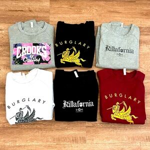 LOT OF 6 - Crooks & Castles Crewneck sweatshirts